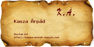 Kasza Árpád névjegykártya
